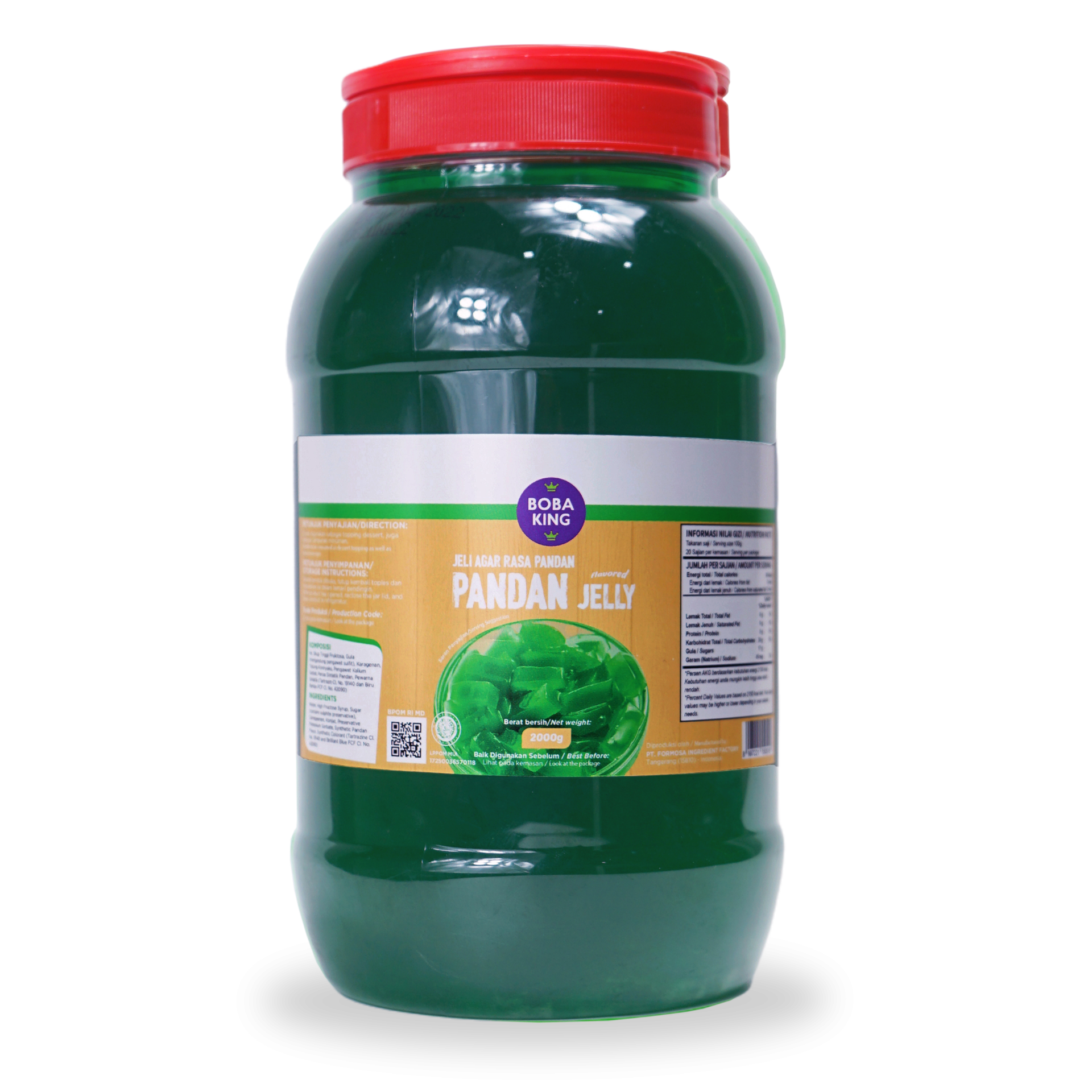 BOBA KING JELLY PANDAN 6 X 2 KG